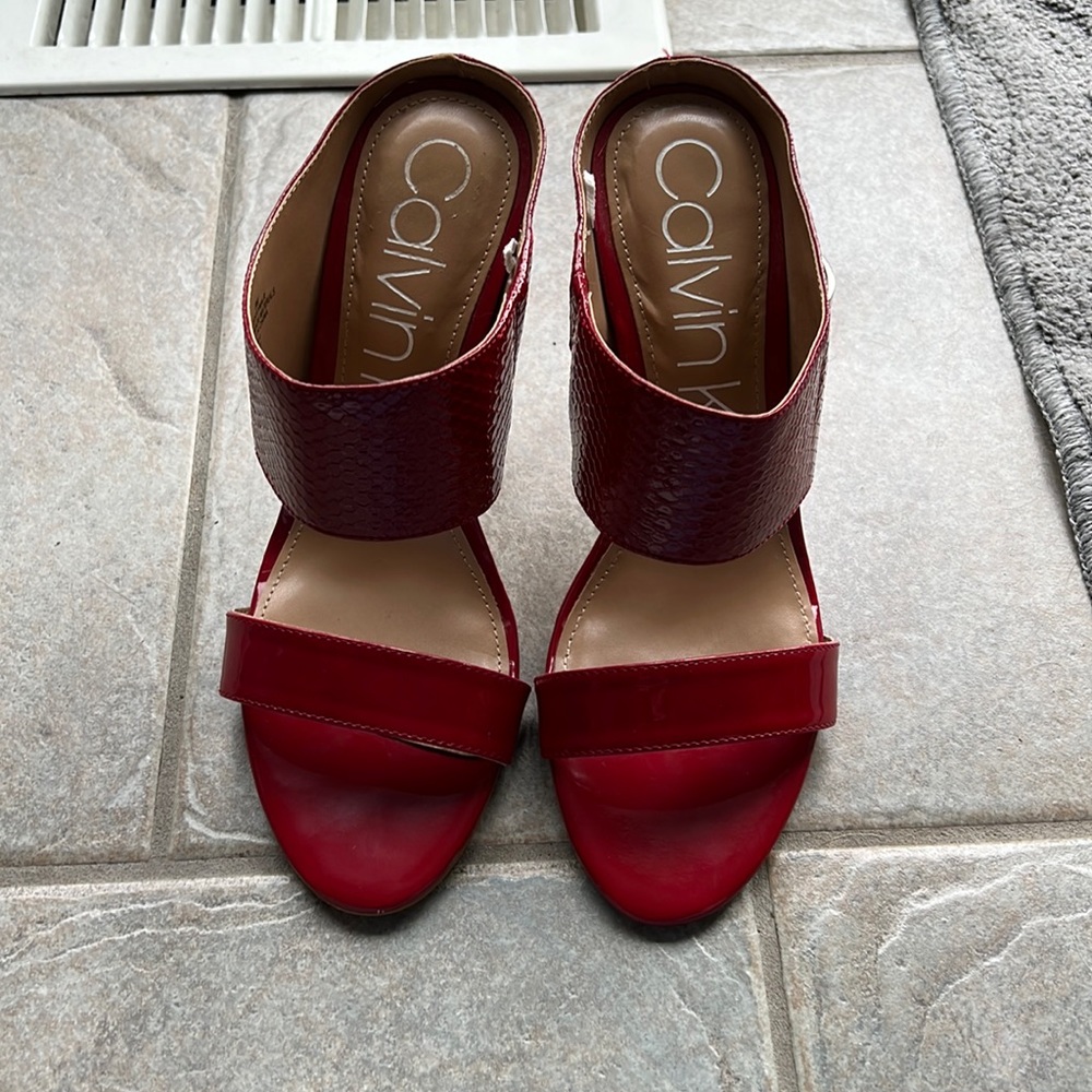Blood red Calvin Klein heels